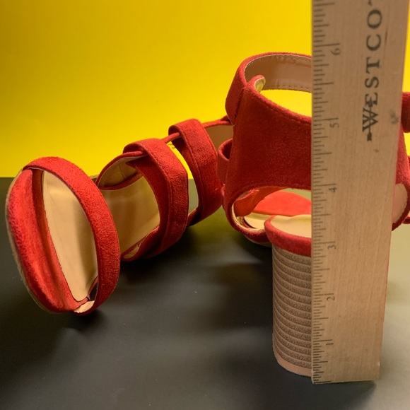 JC Red Strapped Sandals - Picture 8 of 8